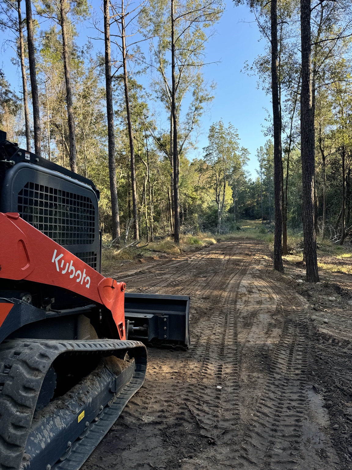 Graded access path through wooded property